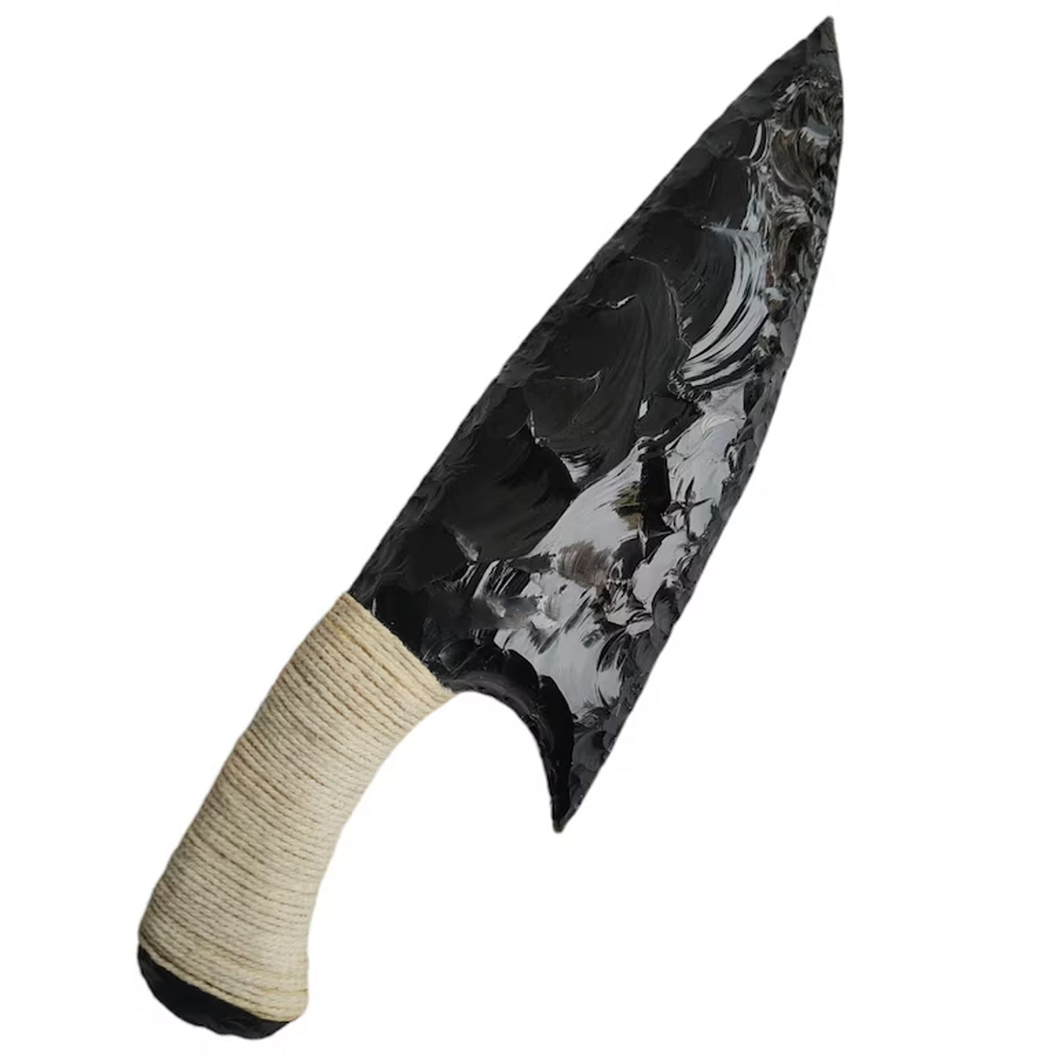 10-inch-large-black-obsidian-knife-with-white-thread-handle-4