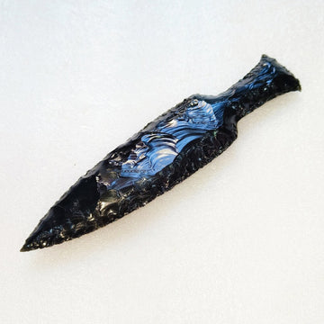 6 Inch Black Obsidian Knife Hand Made