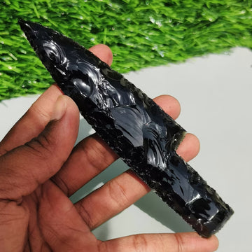 6 Inches Handmade Black Obsidian Knife