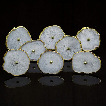 White Agate Door Knobs