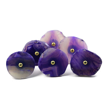 Purple Agate Door Knobs