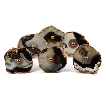 Black And White Agate Door Knobs
