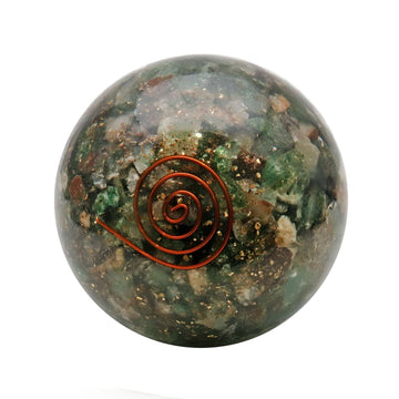 Green Aventurine Orgone Ball Copper Coil