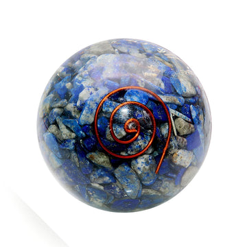 Lapis Lazuli Orgone Ball Copper Coil