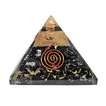 Black Tourmaline Orgone Pyramid Copper Coil