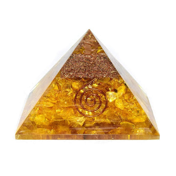 Citrine Orgone Pyramid Copper Coil