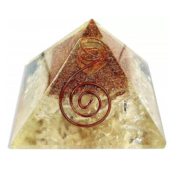 Clear Quartz Orgone Pyramid Copper Coil