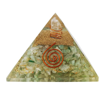 Green Aventurine Orgone Pyramid Copper Coil