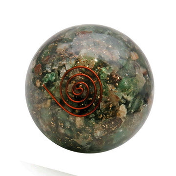 Green Aventurine Orgone Ball Copper Coil