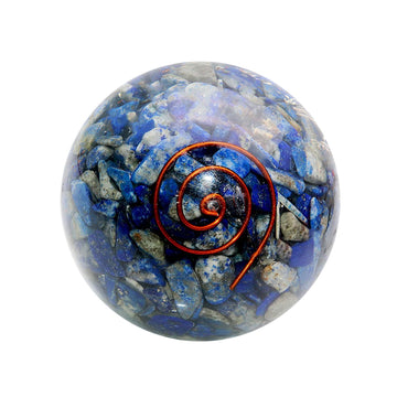 Lapis Lazuli Orgone Ball Copper Coil