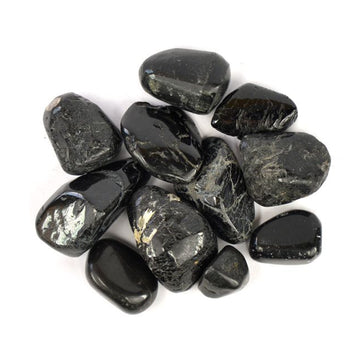 Black Tourmaline Tumbled Pebble Stones